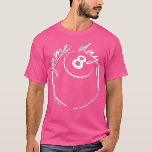 T-shirt Jour de jeu Funny Pool Billard (Devant)