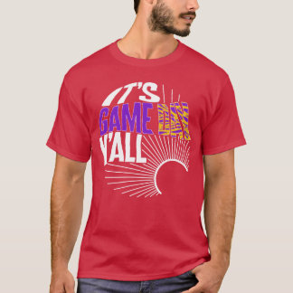 T-shirt Jour De Jeu Son Jour De Jeu Yall violet et drôle