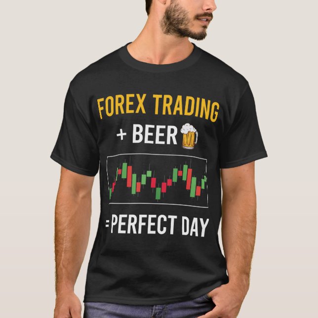 T-shirt Jour de la bière commerçant commerçant Forex (Devant)