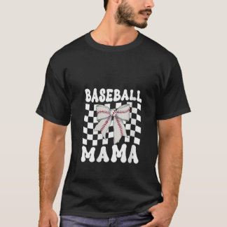 T-shirt Jour de la Bow Jeu de la Mama Coquette de baseball