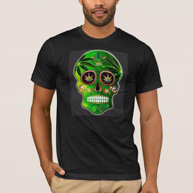 T-shirt Jour de la chemise morte de mauvaise herbe de (Devant)