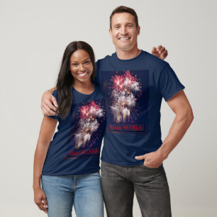 T-shirt Jour de la Déclaration d'Indépendance de feux