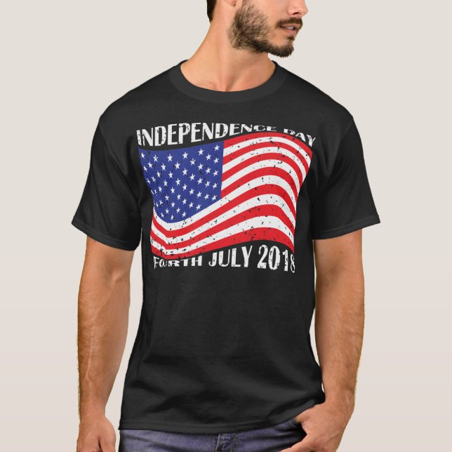 T-shirt Jour de la Déclaration d'Indépendance et quatrième (Devant)