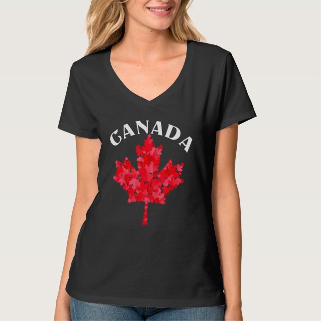 T-shirt Jour de la fierté canadienne Feuille d'érable Cana (Devant)