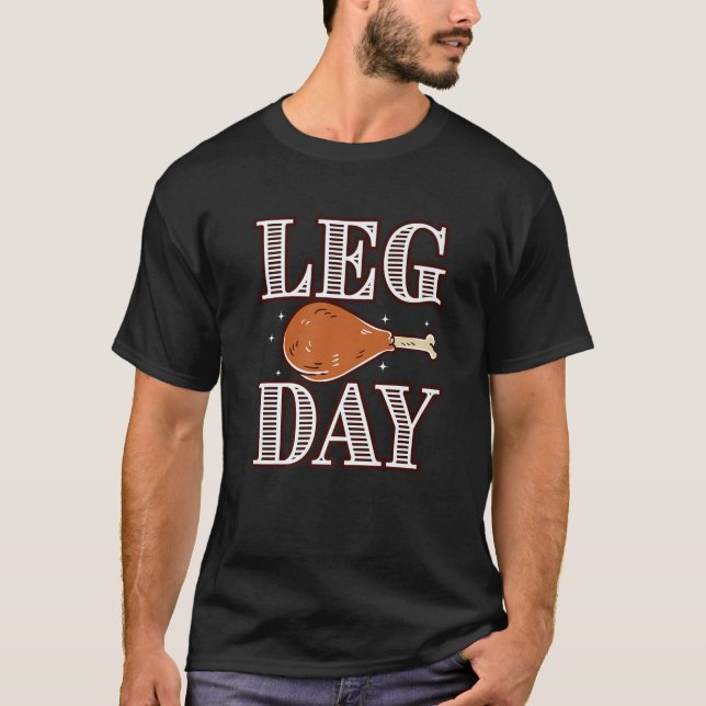 T-shirt Jour de la Jambe Drôle pèlerin Turquie Thanksgivin (Devant)