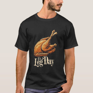 T-shirt Jour de la Jambe Thanksgiving Turquie Day Drôle en