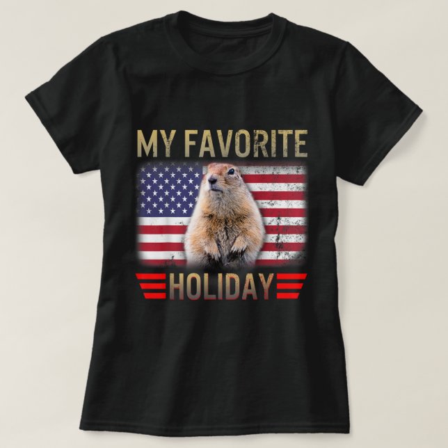 T-shirt Jour de la marmotte 2021 Mon Favorite Fête USA Dra (Design devant)