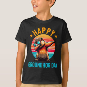 T-shirt Jour de la marmotte Happy Dabbing Marmotte Enfants
