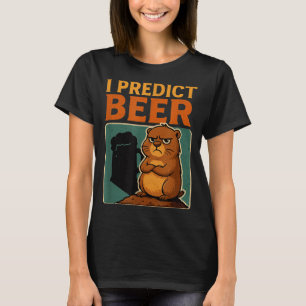 T-shirt Jour de la marmotte Je prédit bière Marmotte grinc