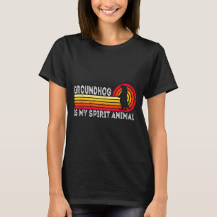 T-shirt Jour de la marmotte la marmotte est mon animal spi