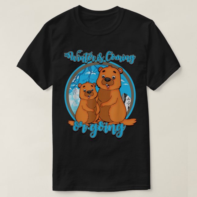 T-shirt Jour de la marmotte pour Phil Punxsutawney hiver o (Design devant)