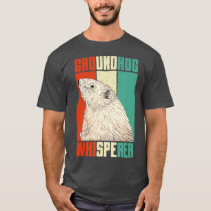 T-shirt Jour de la marmotte rétro Whisperer Funny Wood Chu