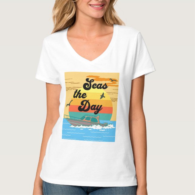 T-shirt Jour de la mer été (Devant)
