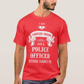 T-shirt Jour de la mère mère de l'officier de police