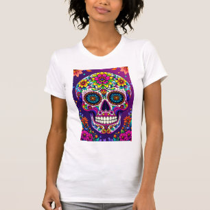 T-shirt Jour de la mort crâne sucre vacances mexicaine