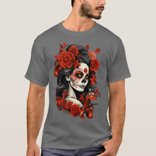 T-shirt Jour de la mort La Catrina Muertos Femmes 3