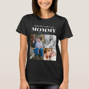 T-shirt Jour de la première mère mignonne photo collage T-