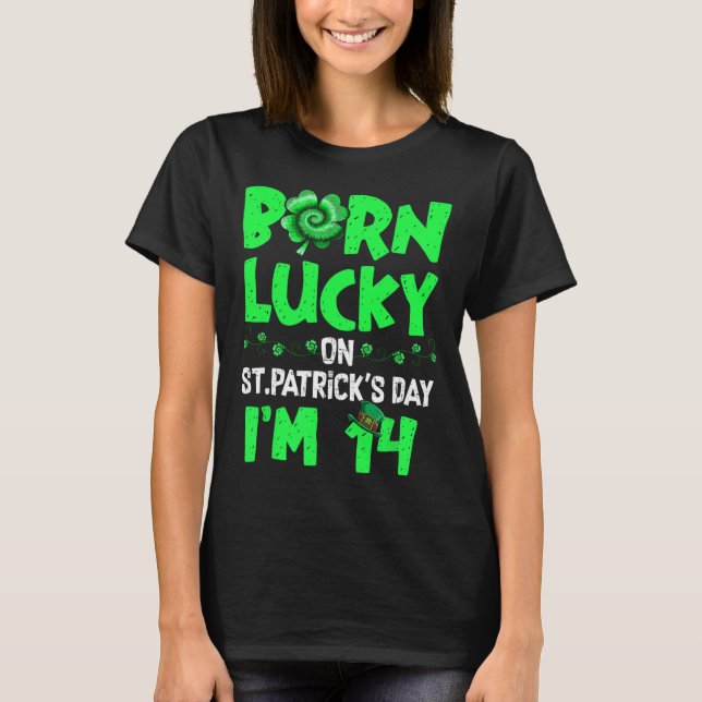 T-shirt Jour de la Saint Patrick 14e anniversaire garçon f (Devant)