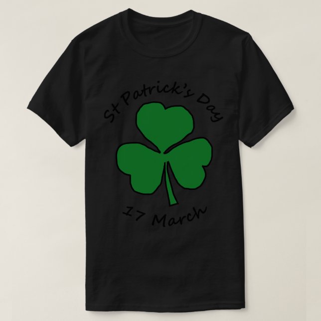 T-shirt Jour de la Saint Patrick 17 mars Shamrock (Design devant)