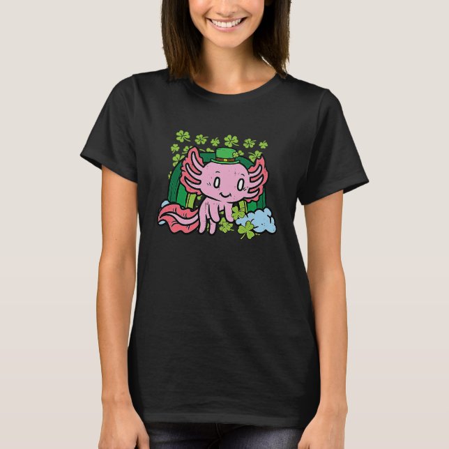 T-shirt Jour de la Saint Patrick Axolotl Saint Paddys Homm (Devant)