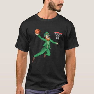 T-shirt Jour de la Saint Patrick Basket Dunk Leprechaun Pr