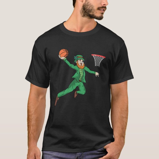 T-shirt Jour de la Saint Patrick Basket Dunk Leprechaun Pr (Devant)