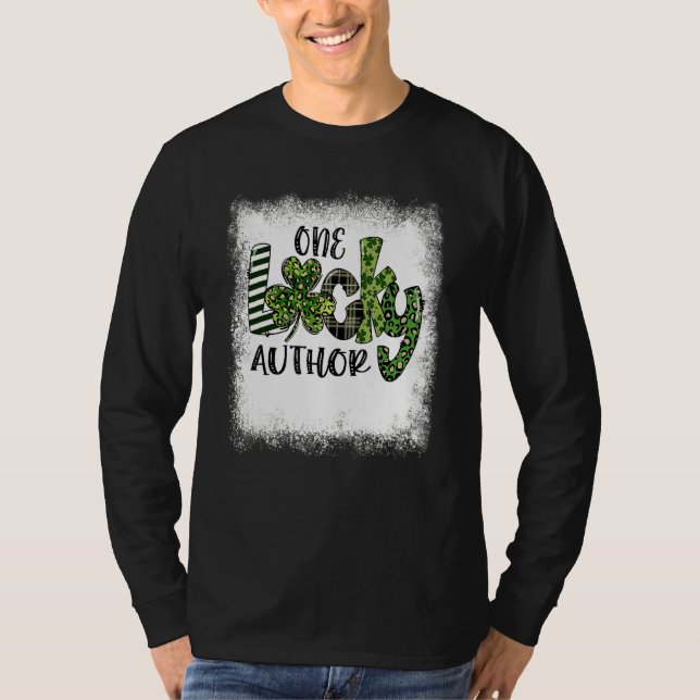 T-shirt Jour de la Saint Patrick blanchi Leopard Un auteur (Devant)