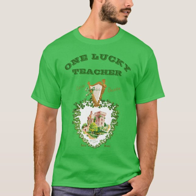 T-shirt Jour de la Saint Patrick Blarney Castle Irlandais  (Devant)