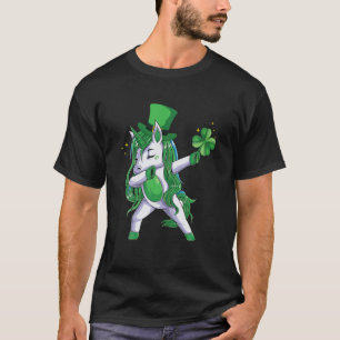 T-shirt Jour de la Saint Patrick Boys Dabbing Unicorn Lepr