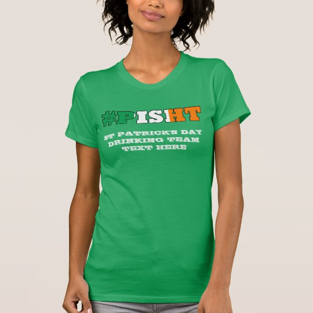 T-shirt Jour de la Saint Patrick bu irlandais (Devant)