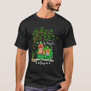 T-shirt Jour de la Saint Patrick Camion Dachshund Famille 