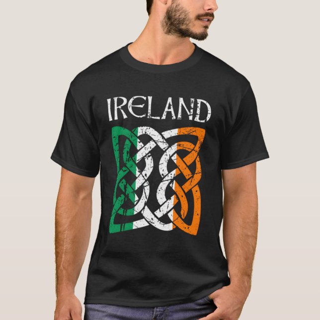 T-shirt Jour de la Saint Patrick Celtic Knot Irlande (Devant)