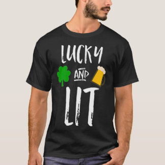 T-shirt Jour de la Saint Patrick chanceux et la boisson éc