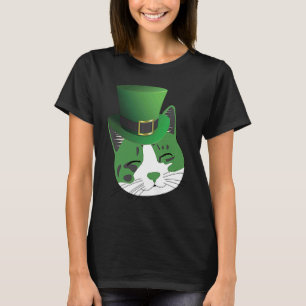 T-shirt Jour de la Saint-Patrick chat mignon