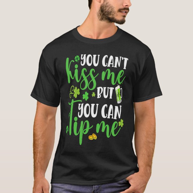 T-shirt Jour de la Saint Patrick Chemise Serveuse Bartende (Devant)