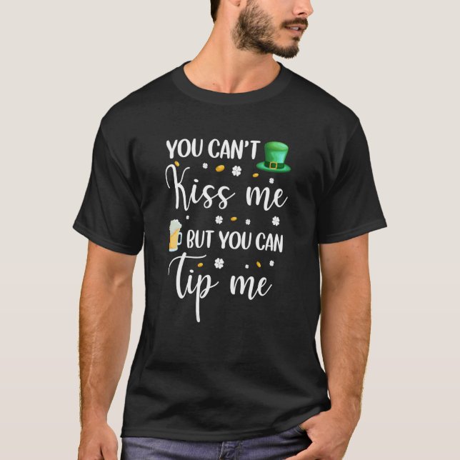 T-shirt Jour de la Saint Patrick Chemise Serveuse Bartende (Devant)
