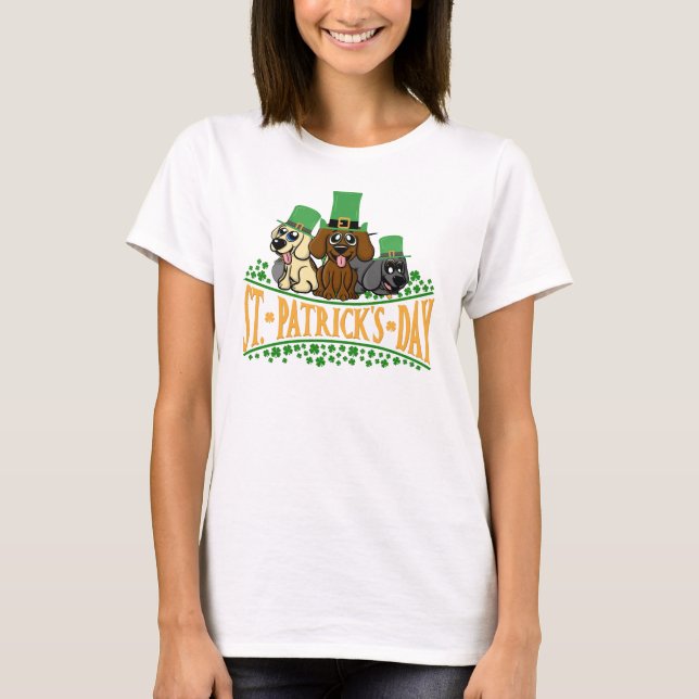 T-shirt Jour de la Saint Patrick Chiens de la Saint-Patric (Devant)