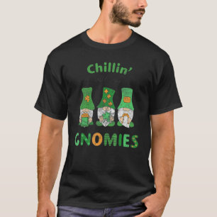 T-shirt Jour de la Saint Patrick Chillin Avec Mes Gnomies