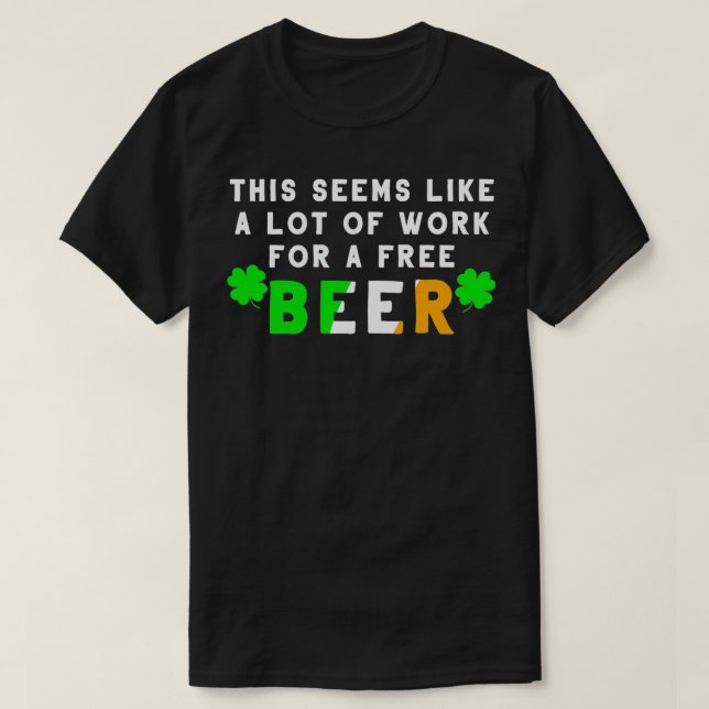 T-shirt Jour de la Saint Patrick Courir Un Cadeau Design P (Design devant)
