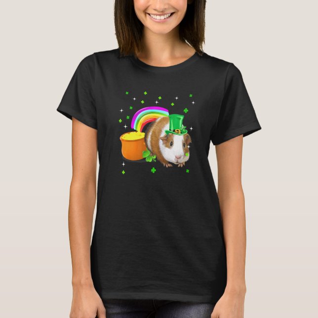 T-shirt Jour de la Saint Patrick Cute Guinea Pig Shamrock  (Devant)