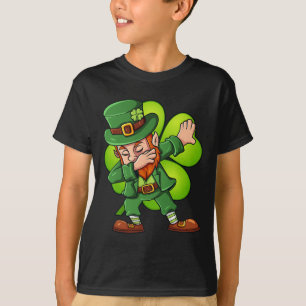 T-shirt Jour de la Saint Patrick Dabbing Leprechaun Clover