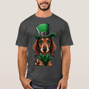 T-shirt Jour de la Saint Patrick Dachshund 17 mars Wiener 