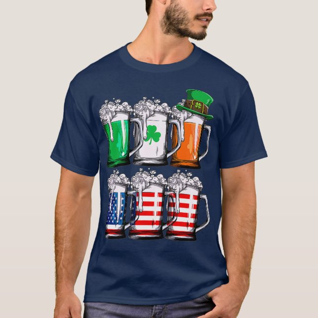 T-shirt Jour de la Saint Patrick de bière Hommes irlandais (Devant)