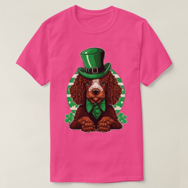 T-shirt Jour de la Saint Patrick de caniche 1 (Design devant)