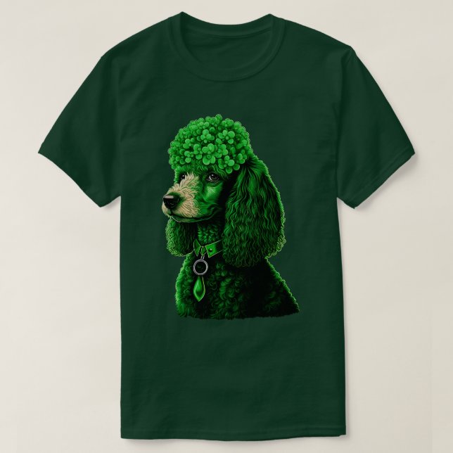 T-shirt Jour de la Saint Patrick de caniche 3 (Design devant)