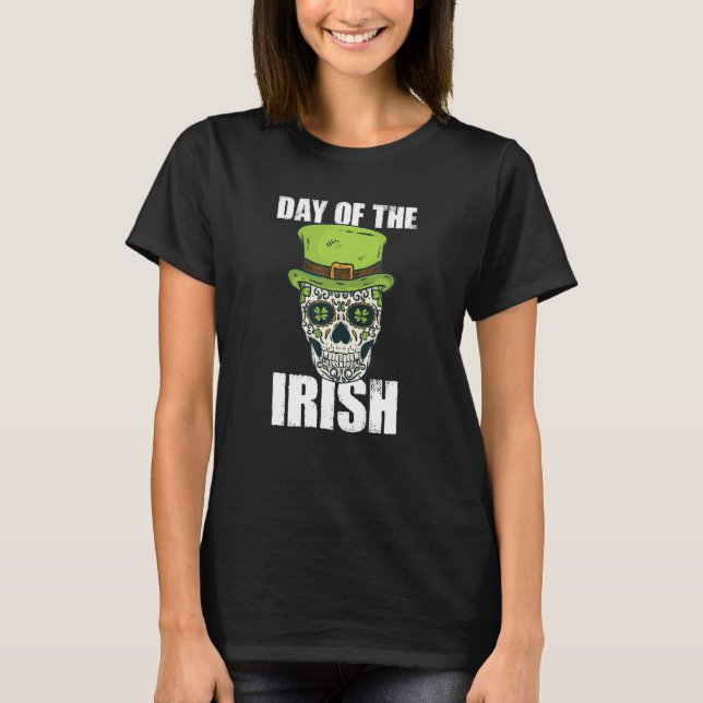 T-shirt Jour de la Saint Patrick De Crâne Sucre Des Irland (Devant)
