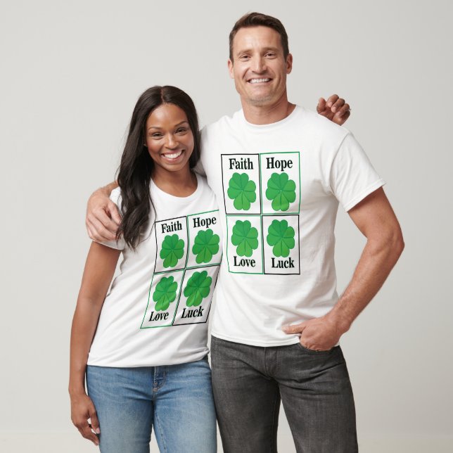 T-shirt Jour de la Saint Patrick de trèfle à quatre feuill (Unisexe)