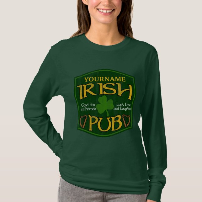 T-shirt Jour de la Saint Patrick des signes de pub irlanda (Devant)