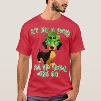 T-shirt Jour de la Saint Patrick Dog Dachshund Wiener Cade