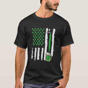 T-shirt Jour de la Saint-Patrick Drapeau américain Saint